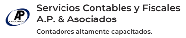 Despachos contables en Ciudad del Carmen. Logotipo de Servicios Contables y Fiscales A.P. & Asociados.

