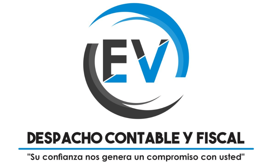 Despachos contables en Manzanillo. Logotipo de EV despacho contable y fiscal.