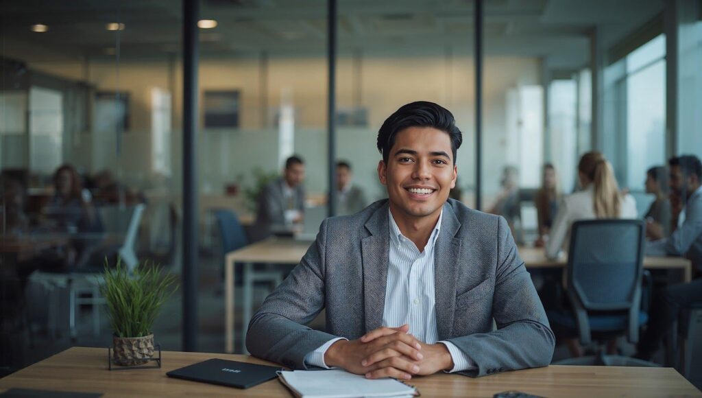 Imagen de un Joven egresado de la Licenciatura en Contaduría por la Escuela Bancaria y Comercial (EBC)