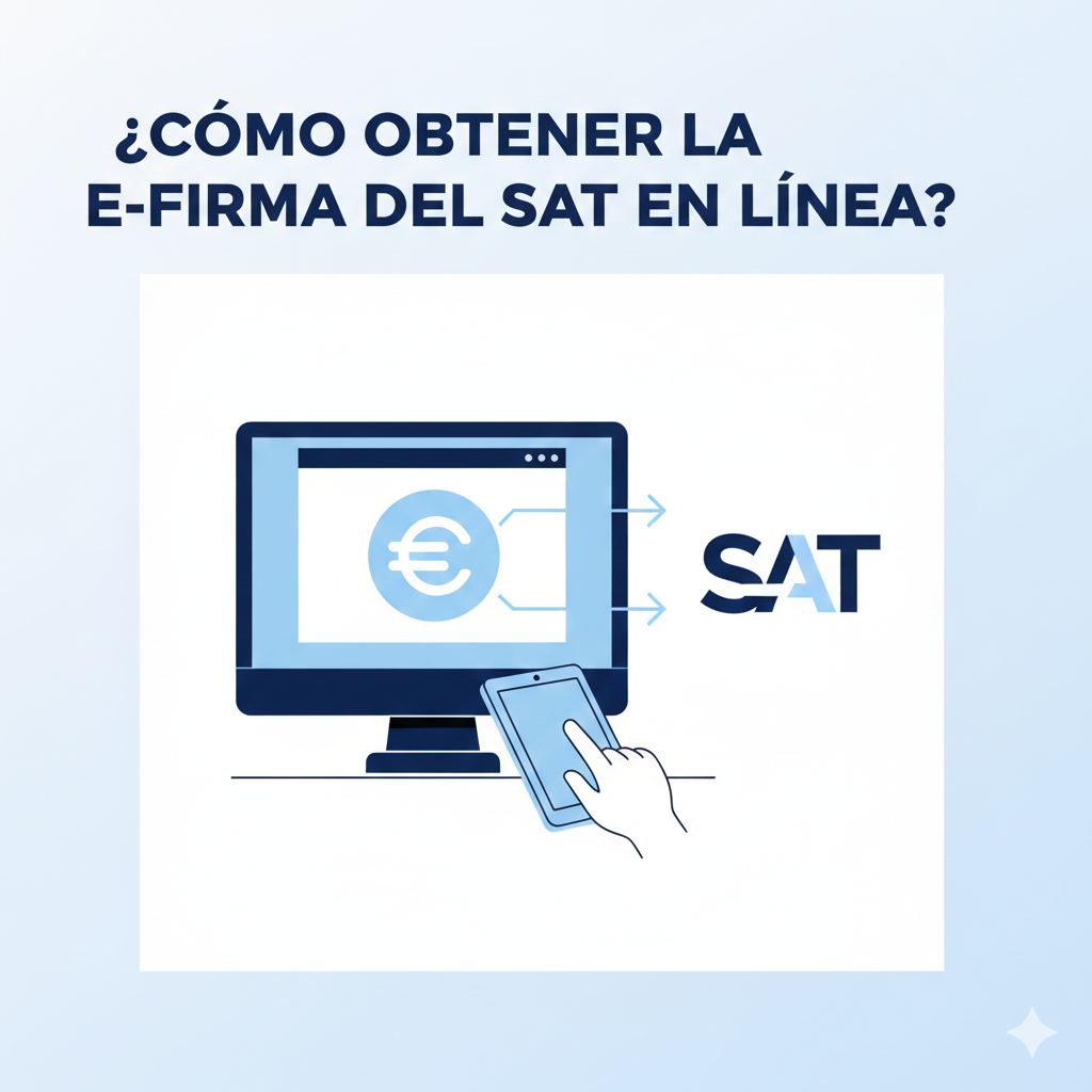 Obtener la efirma SAT en línea Imagen para ilustrar cómo obener la e-firma del SAT en línea