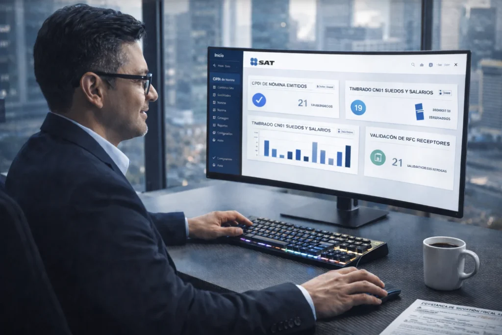 Imagen de un contador trabajando en la Nómina para ilustrar qué es el CFDI y para qué sirve