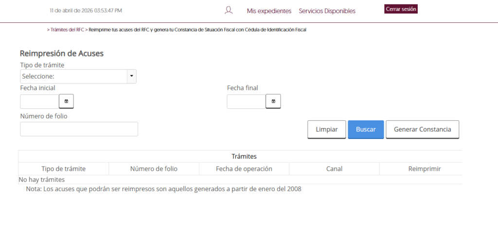 Descargar el pdf desde el SAT