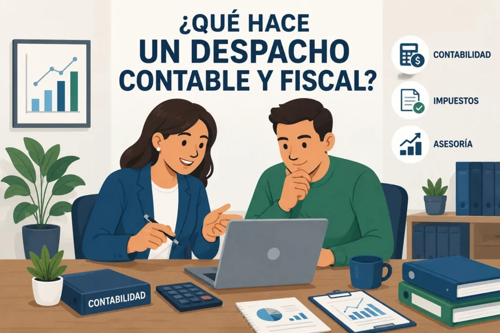 Infografía para mostrar qué hace un despacho contable fiscal