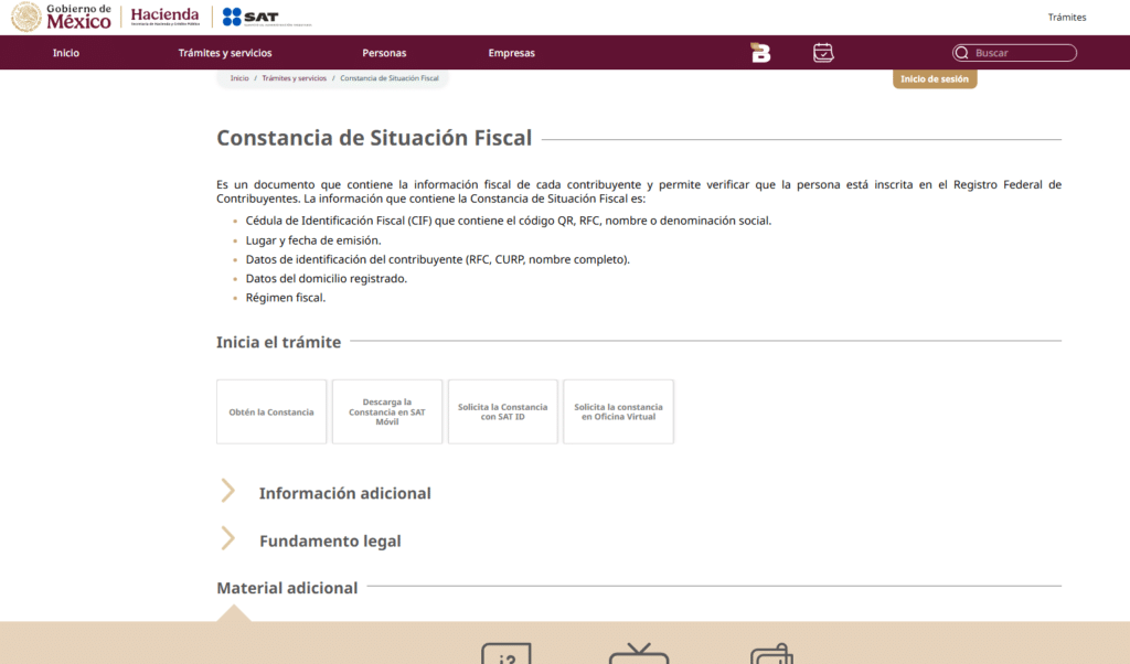 Captura de pantalla 2026-08-30 054514 ¿Cómo sacar la Constancia de situación fiscal rápido y fácil?