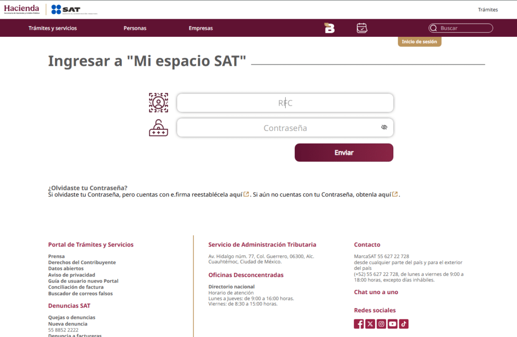 Captura de pantalla 2026-08-30 054544 Acceso al portal SAT