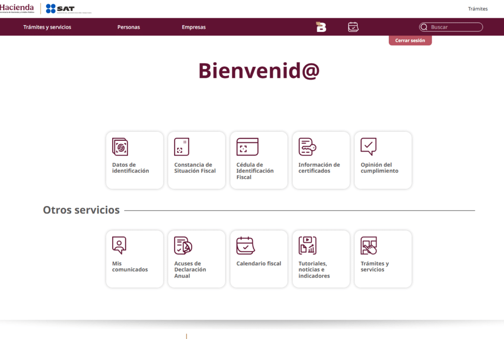 Captura de pantalla 2026-08-30 062410 Clic en constancia de situación fiscal