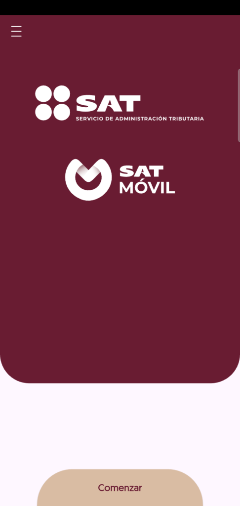sat móvil Captura de pantalla de la aplicación SAT Móvil